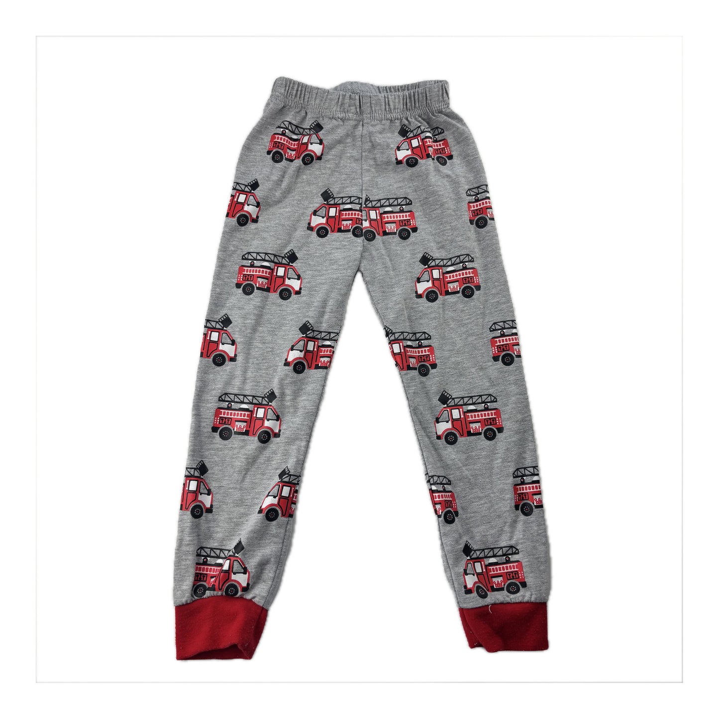 Schlafanzug von Little Hand in Gr. 98 mit Feuerwehr-Fahrzeugen