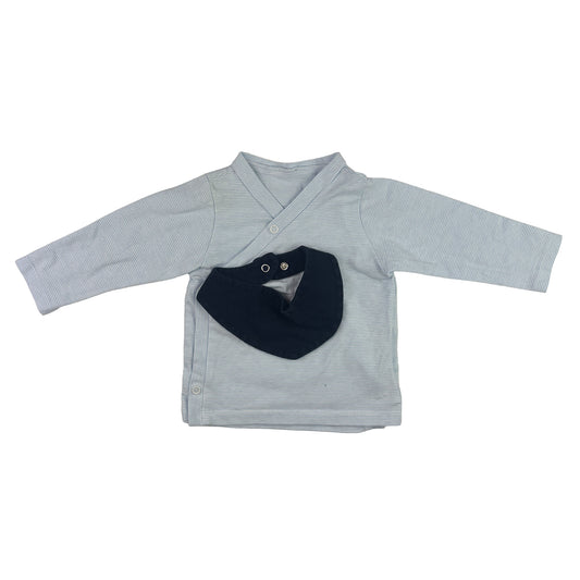 Wickelshirt von Hand Made in Gr. 62 mit Halstuch - Sehr gut